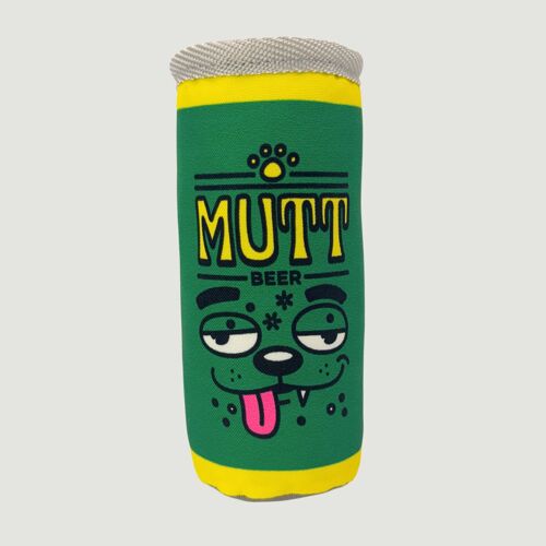 WufWuf Mutt Beer, Squeaky Plush Dog Toy