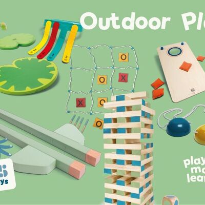 Scatola educativa - tema Giochi all'aperto - Giocattoli in legno