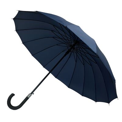 Grand Parapluie Homme 16 Baleines Bleu Marine - PET Recyclé