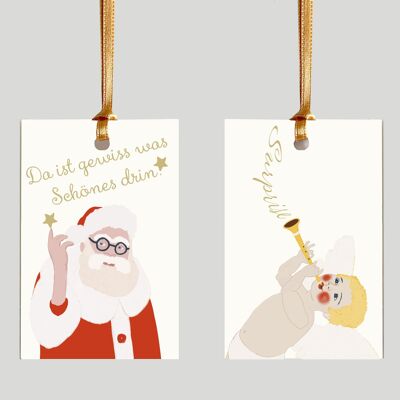 Set of 6 gift tags | Christmas greetings