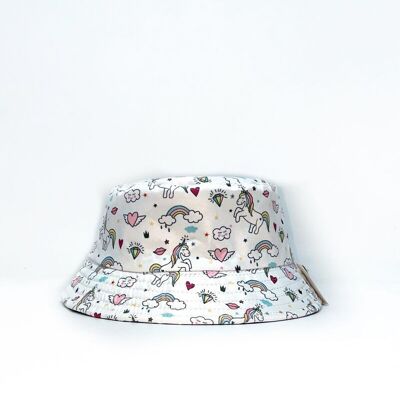 ME-1 children's bucket hat with unicorn print