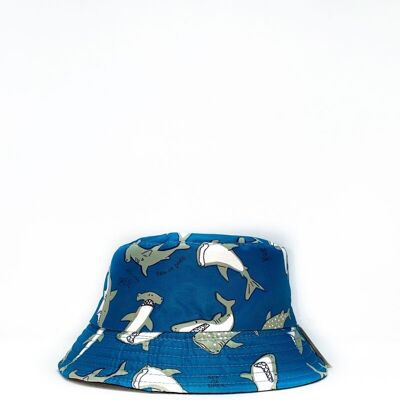 ME-2 Children's shark print bucket hat