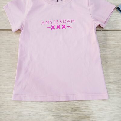 T-shirt Amsterdam = Rose Poudré