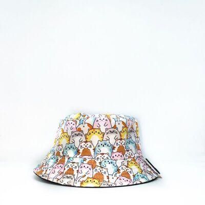 ME-5 Children's bucket hat with cat print