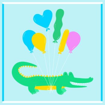 Serviettes en papier ballons crocodile conçues par Jade Wheaton 1