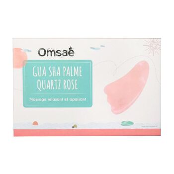 Gua Sha Palme en Quartz rose 6