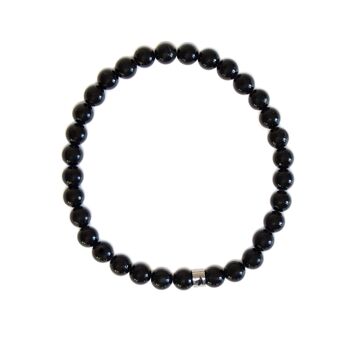 Bracelet Tourmaline Noire Perles rondes 6 mm 2