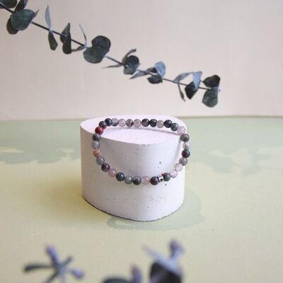 Heliotrope Bracelet Round Beads 6 mm