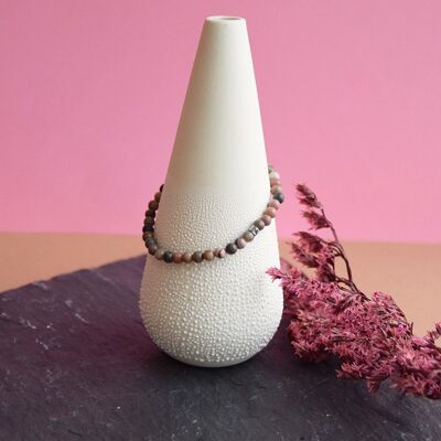 Rhodonit-Armband, runde Perlen, 4 mm