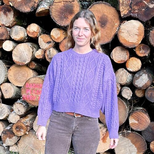 Cable Knit Jumper in Heather