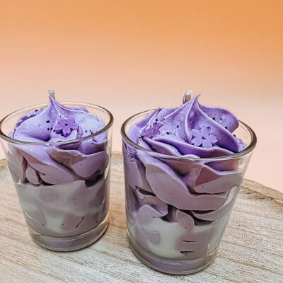 Mini gourmet purple Mother's Day candle