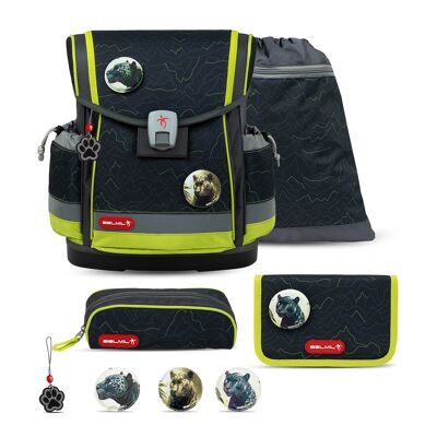 Set mochila escolar Classy Plus Mountain Lime 5uds