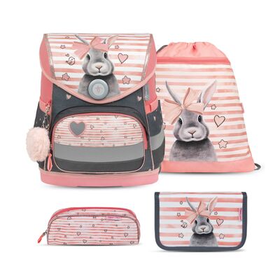 Set de mochilas escolares Compact Little Bunnies Sand 5 piezas