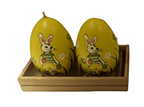 SET OF 2 EGG CANDLES CT-052