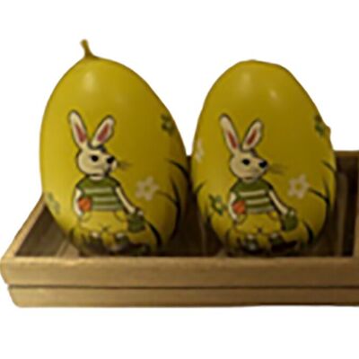 SET OF 2 EGG CANDLES CT-052