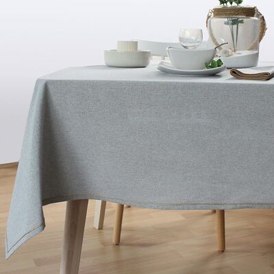 Rectangular linen-look tablecloth, 140 x 240cm or 140 x 300 cm, recycled cotton, LINA Collection