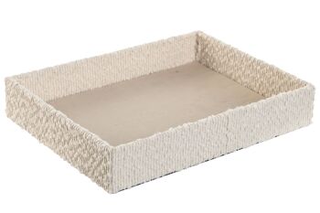 PLATEAU DÉCORATION MDF POLYESTER 24X18X4 BD209900 1