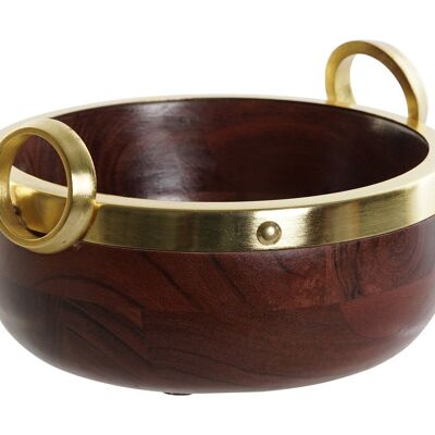 ACACIA ALUMINUM BOWL 19X17X10 BROWN PC208457