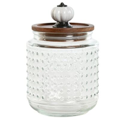 POT VERRE ACACIA 12,4X12,4X19 1200ML RELIEF PC212553