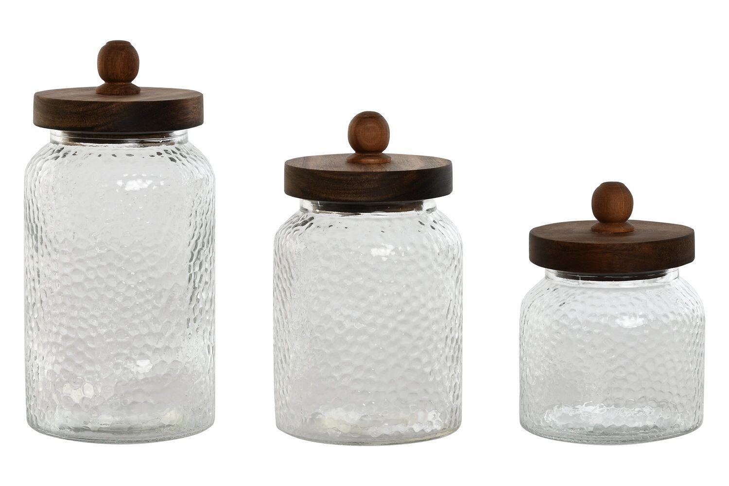 SET BARATTOLI 3 VETRO 11X11X22,4 1,2L 900/600ML PC212535