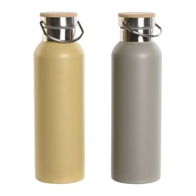 BOTELLA INOX 7X7X25 500ML DOBLE PARED 2 SURT. PC209032