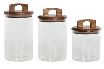 JEU DE 3 POTS BOROSILICATE 10X10X20 1L 650ML / 900ML PC212588 1