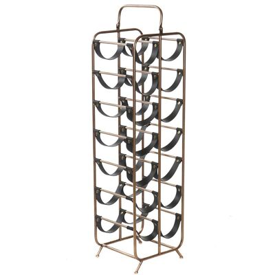 METAL WINE RACK 25,5X23,5X95 GOLDEN MB186439