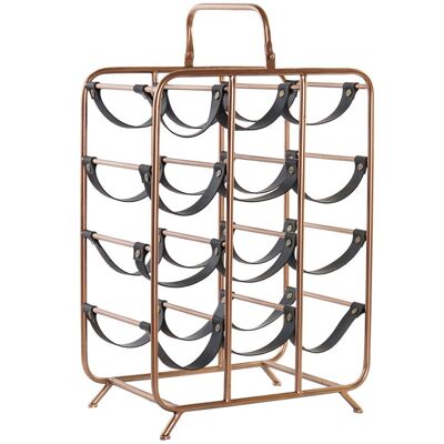 BOTTLE RACK METAL PU 37X23,5X54 COPPER MB186438