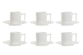 SERVICE À CAFÉ 6 PORCELAINE BAMBOU 26X12X25 90ML, BLANC PC188267 2