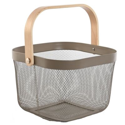 PANIER MÉTAL PIN 26X25X18 14 GRIS PC209039