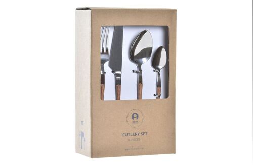 CUBERTERIA SET 16 INOX 2,6X1X23 2MM PLATEADO PC193812