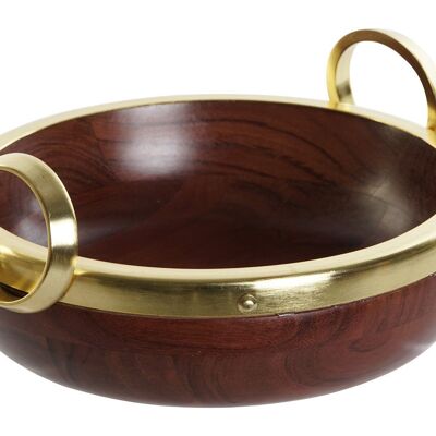 ACACIA ALUMINUM SALAD BOWL 28X26X12 BROWN PC208458