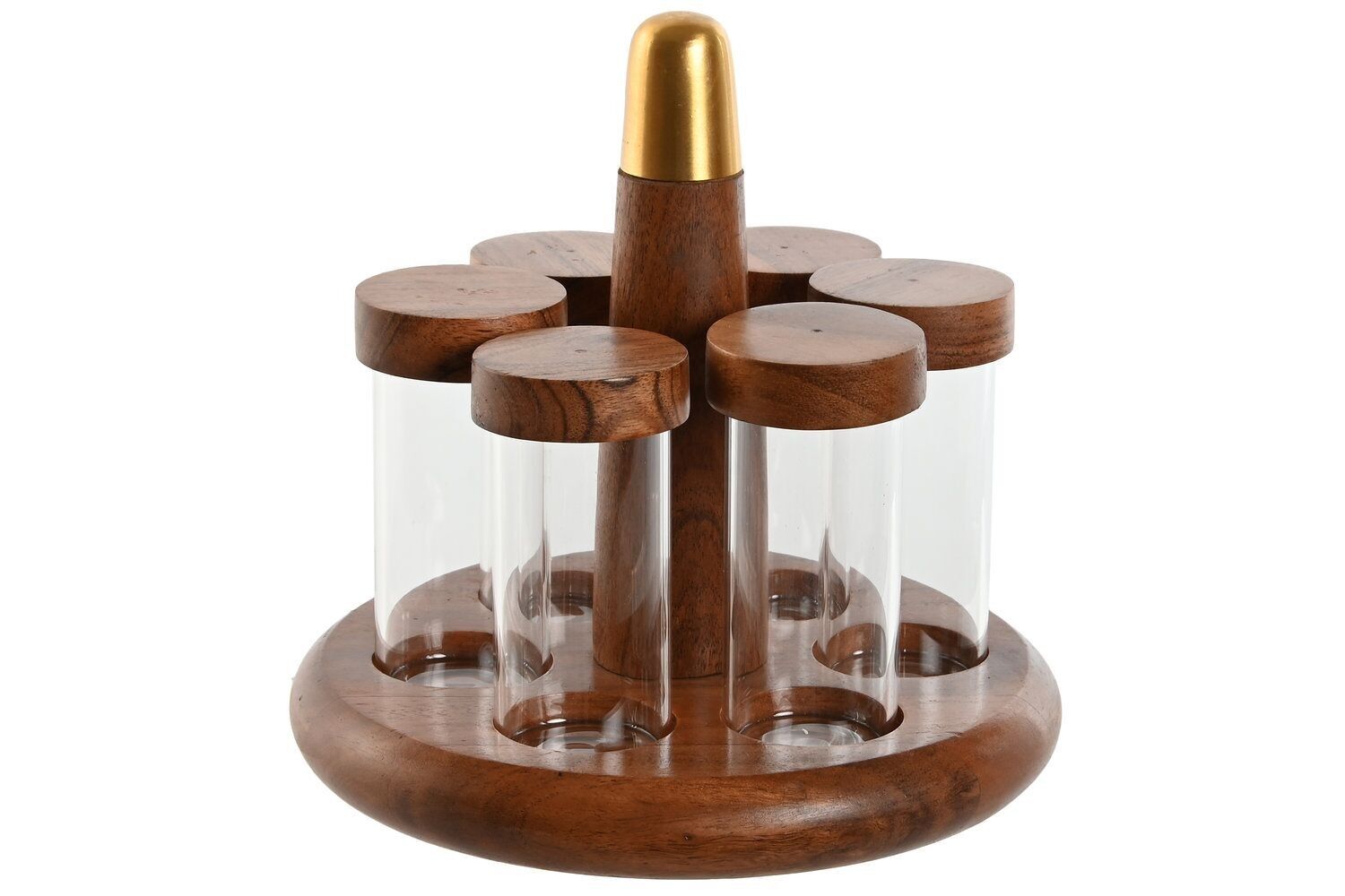 GEWÜRZBOX-SET 6 AKAZIE EDELSTAHL 20,3X20,3X20 NATUR PC210084