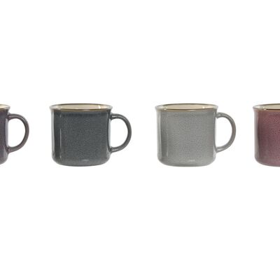 MUG GRÈS 10,4X8X7,6 240ML DORÉ 4 SURT. PC209511