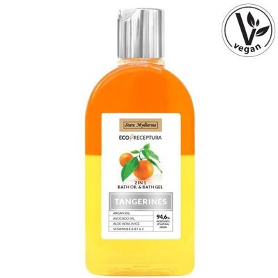 Huile de bain et gel douche 2 en 1 à la mandarine