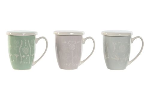 MUG INFUSIONES PORCELANA 12X9X11 380ML, 3 SURT. PC208181