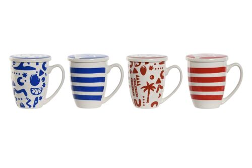 MUG INFUSIONES PORCELANA 12X9X11 380ML, 4 SURT. PC211237