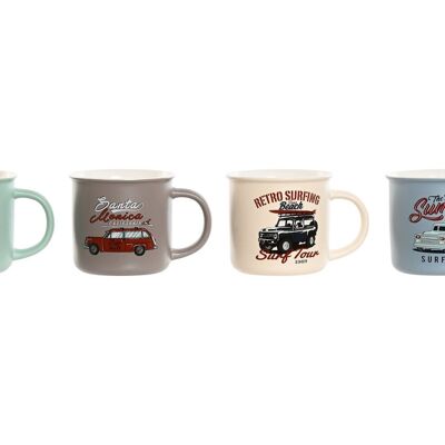 MUG PORCELAINE 10,5X9X9,3 380ML, VOITURE VINTAGE 4 SU PC212597