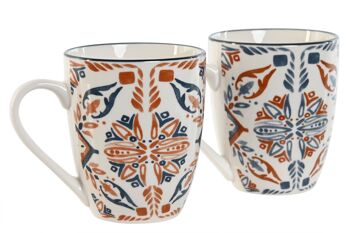 MUG PORCELAINE 11,5X8,5X10 320ML BOHO 2 SURT. PC212730 2