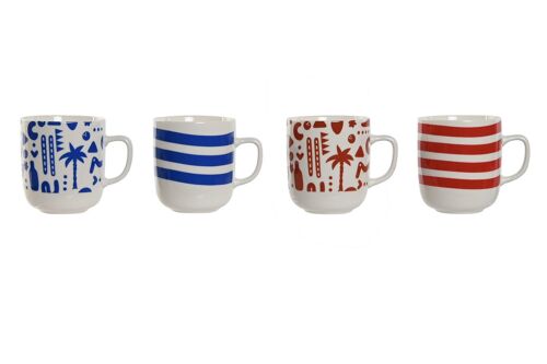 MUG PORCELANA 12X8,5X10 380ML, 4 SURT. PC211236