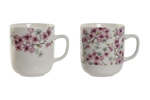 MUG PORCELANA 12X8,5X10 380ML, ALMENDRO 2 SURT. PC211228