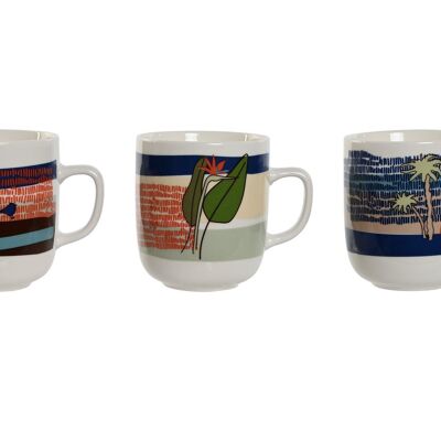 MUG PORCELANA 12X8,5X10 380ML, TEIDE 3 SURT. PC211234