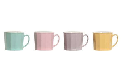 MUG PORCELANA NEW BONE 10X9,6X8,5 370ML 4 SURT. PC211446