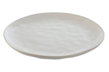 ASSIETTE GRÈS ÉMAILLÉ 20,3X20,3X2 ONDULÉ BLANC PC212048 4