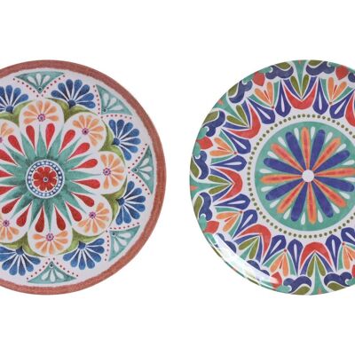 MELAMINE PLATE 20X20X1 MANDALA 2 ASSORT. PC211978