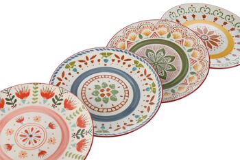 ASSIETTE PORCELAINE 19,5X19,5X2 MANDALA 4 ASSORT. PC212724 3