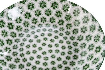 ASSIETTE 4 PORCELAINE 20X20X4 VERT PC212739 2