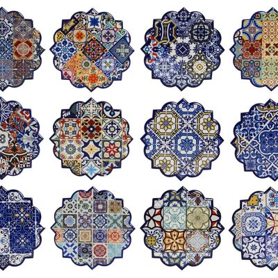 POSAVASOS DOLOMITE 10,8X10,8X0,7 AZULEJOS 12 SURT. PC211081