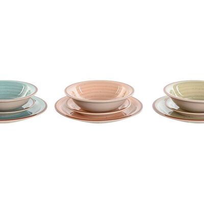 DINNERWARE SET 18 STONEWARE 26.5X26.5X3 MULTICOLOR PC211791