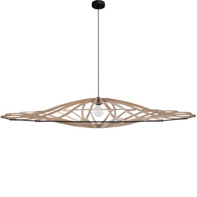 Raw Twist pendant light L D142cm - elastic Black